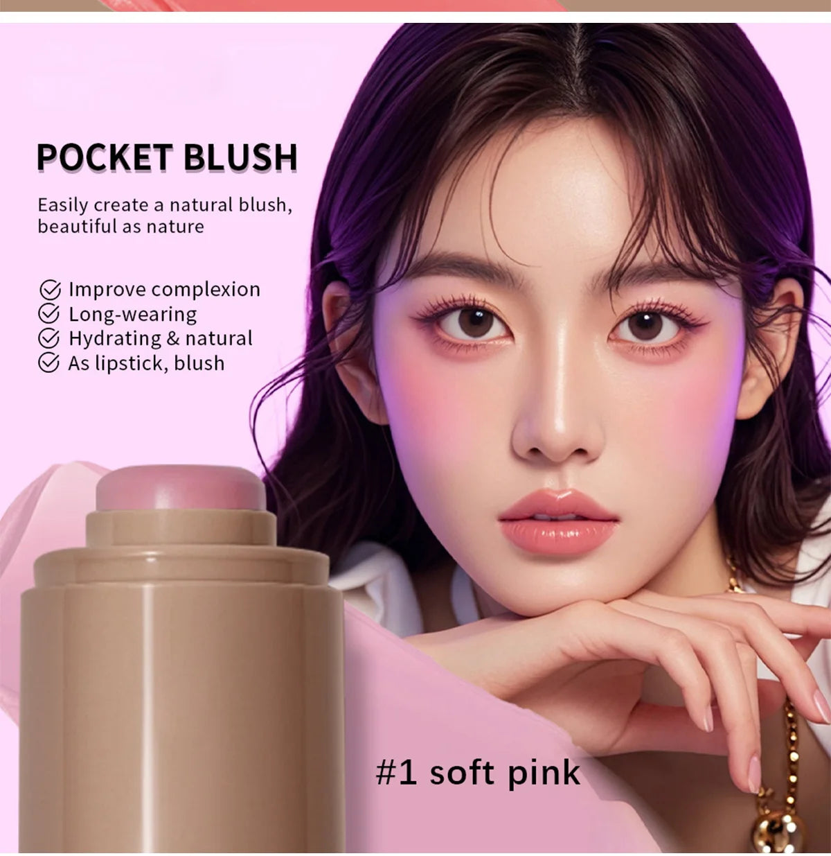 Blush & Lip Stick – Creamy, Hydrating, Blendable Rouge