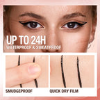 Ultra-Fine Waterproof Liquid Eyeliner Pencil – 12-Hour Smudge-Proof, Quick-Dry Black Liner for Precision Wings & Arrows