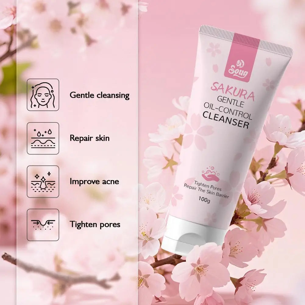 Sakura Gentle Deep Cleanser – Oil Control & Pore Care, 100g