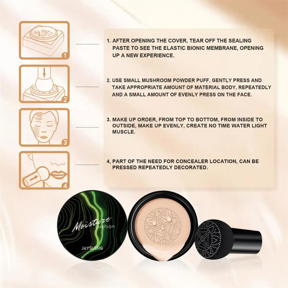 Mushroom Head Air Cushion CC Cream – Foundation, Concealer & Oil-Control Makeup