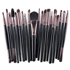 20-Piece Eye Brush Set – Complete Eyeshadow & Eyeliner Tools, Neutral Design