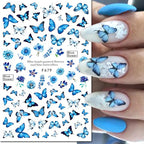 3D Floral & Butterfly Nail Art Stickers Decals