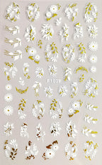 3D Floral & Butterfly Nail Art Stickers Decals