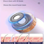 Electric Waterproof Hair Trimmer for Women – Painless Body & Facial Hair Removal