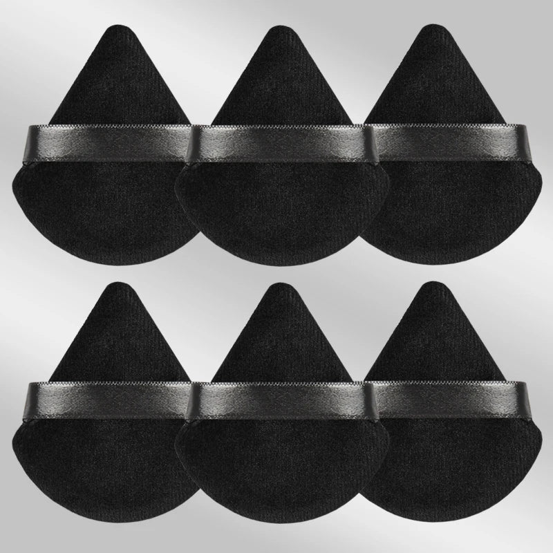 6 Pcs Triangular Makeup Sponge Puffs Soft Skin-Friendly Foundation Blenders for Home or Travel Use