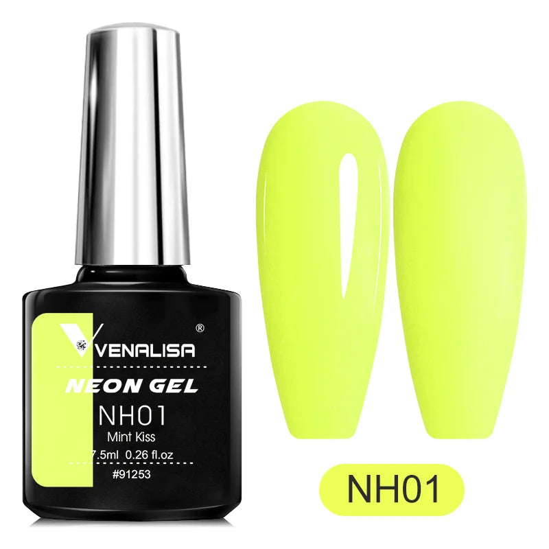 Neon Gel Nail Polish 7.5ml – UV/LED Soak Off Summer Colors