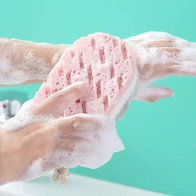 Soft Bath Sponge Body Scrub – Exfoliating Massage Brush & Skin Scrubber Shower Accessory
