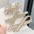 5PCS Elegant Metal & Pearl Hair Clip Set – BB, Bangs, Chopped Hair Clips for Girls & Women
