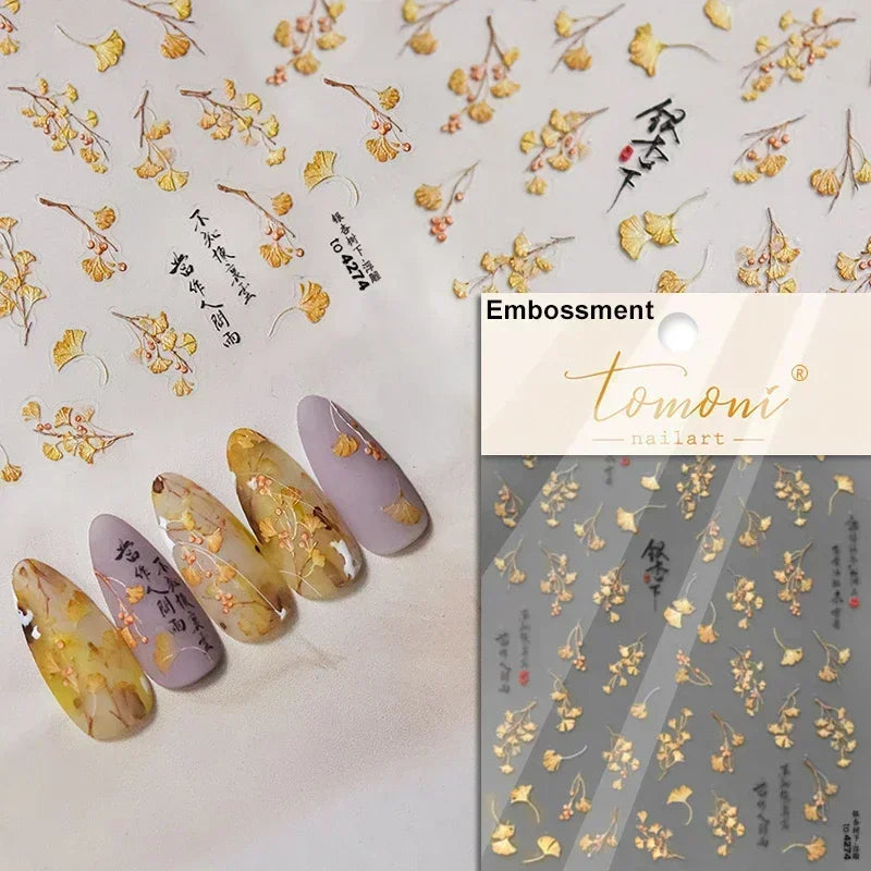 Sunflower & Autumn Harvest Nail Art Stickers
