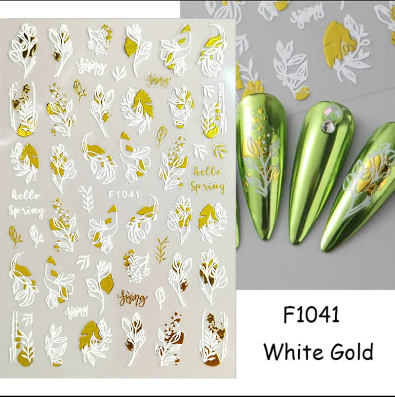 3D Floral & Butterfly Nail Art Stickers