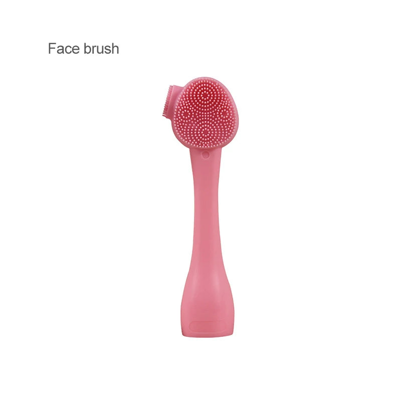 2-in-1 Silicone Facial Cleansing Brush – Mud Mask Remover & Makeup Scraper Tool