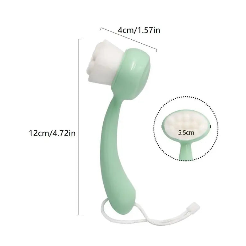1PCS Double-Sided Silicone Facial Cleansing Brush