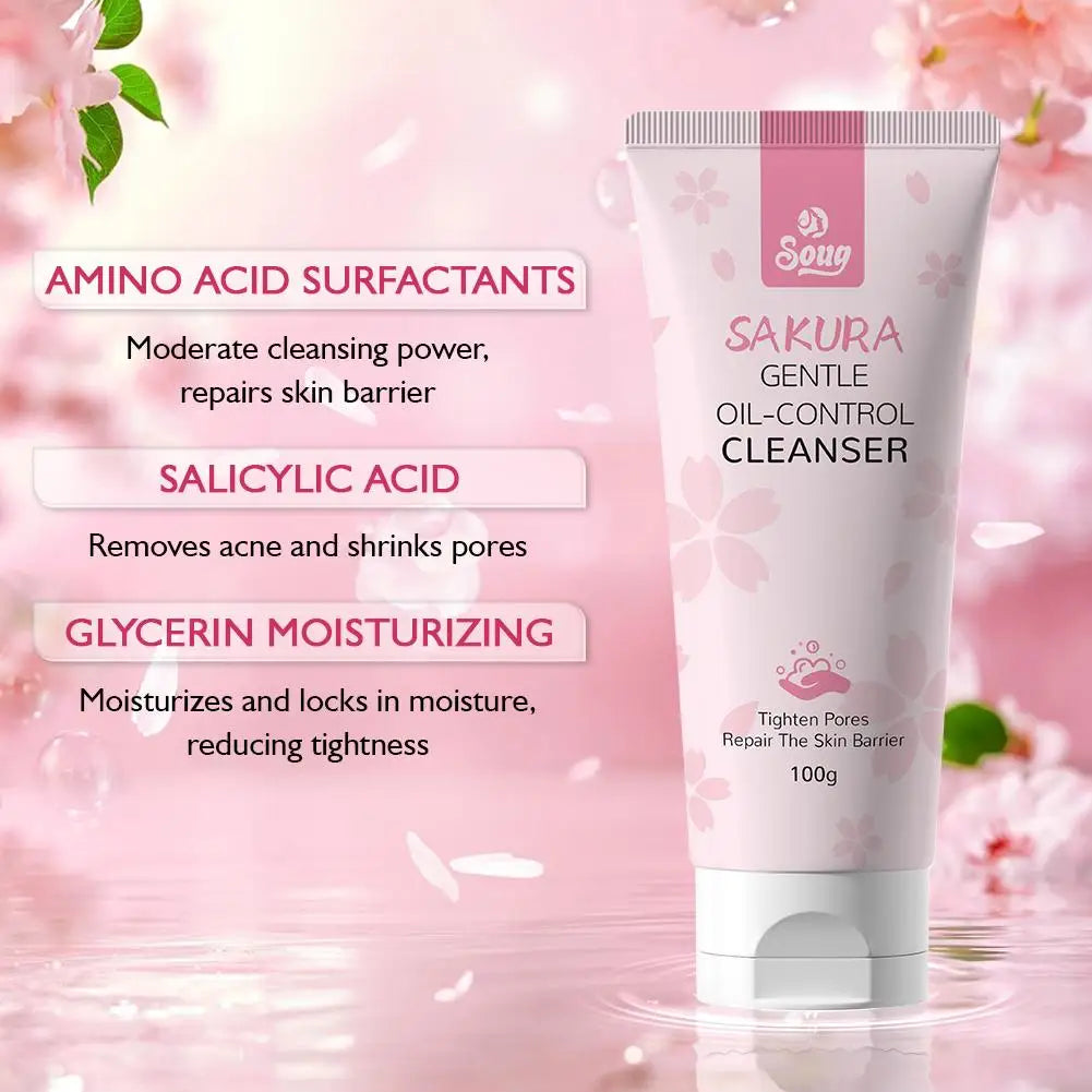 Sakura Gentle Deep Cleanser – Oil Control & Pore Care, 100g