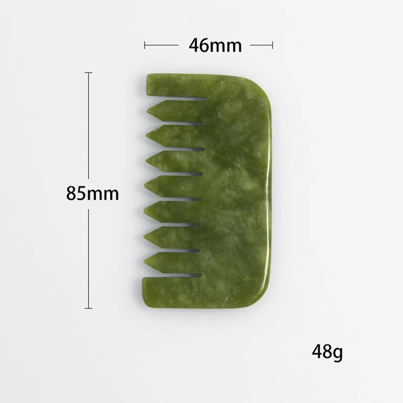 Natural Jade Comb Gua Sha Scraping Massage Tool