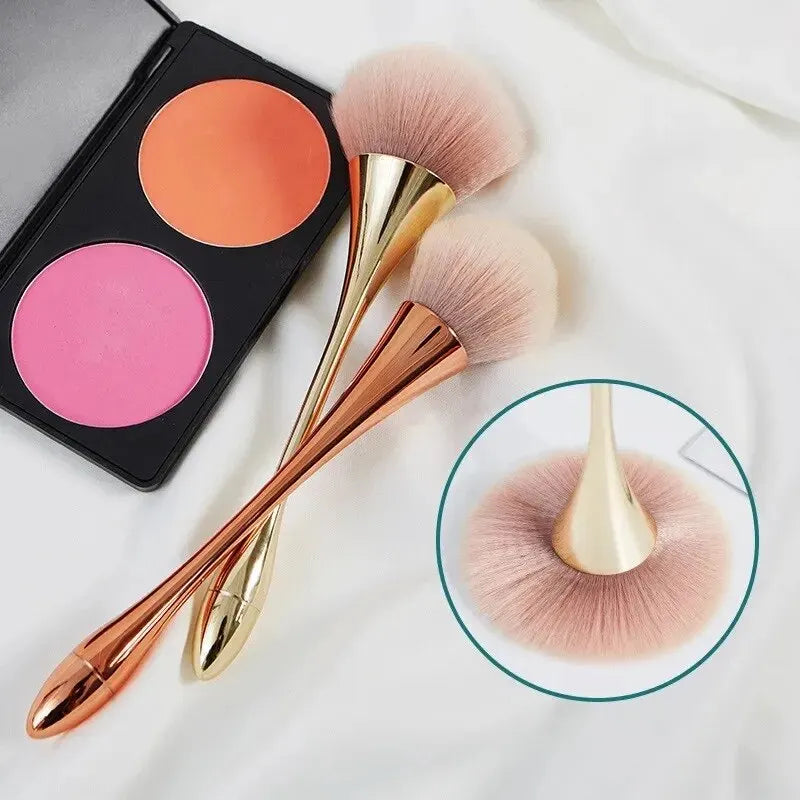 Rose Gold Powder & Blush Brush – Professional Large Makeup Tool