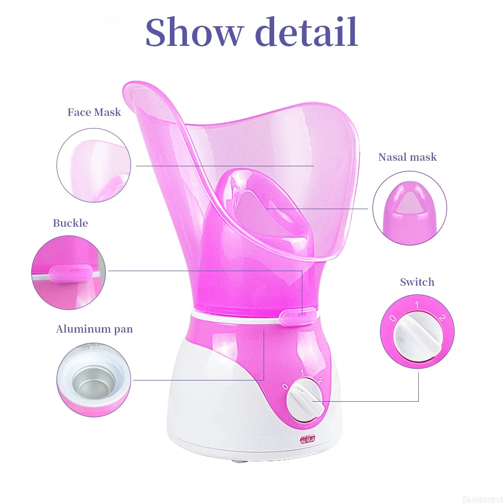 Nano Facial Steamer with Aromatherapy – Hot Mist Hydration & Pore Cleansing Spray Machine for Home Spa
