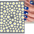 3D Y2K Hibiscus Floral Nail Stickers