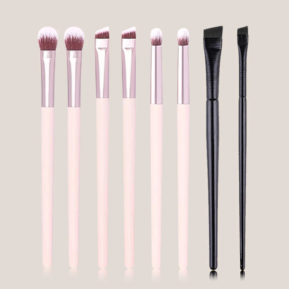Black Crease Eye Shadow Brush Set – Soft Synthetic Hair, Travel-Friendly