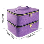 Pink 30-Bottle Nail Polish Organizer & Dryer Case – Cosmetic Storage Bag