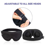 3D Contoured Eye Mask for Sleeping – Concave Molded Night Blindfold, Light Blocking Sleep Mask for Women & Men, Cute Comfort Design