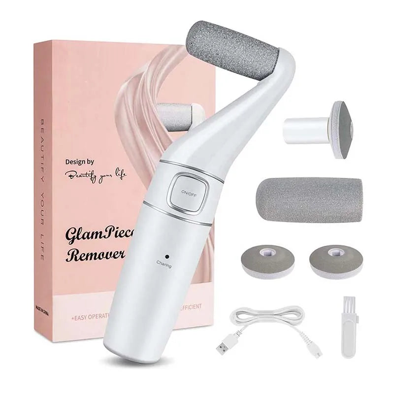 Electric Foot File Grinder – USB Rechargeable Callus Remover with Replacement Head for Smooth Feet