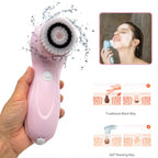 Electric Facial Cleansing Brush – Waterproof Exfoliating Spin Scrubber for Deep Cleaning & Blackhead Removal