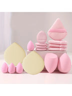 16PCS Pink Makeup Sponge & Puff Set for Cream, Powder, and Concealer – Soft Beauty Blender Makeup Tool Kit