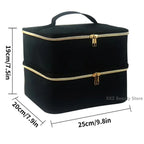 Portable Nail Dryer & Storage Bag – 30-Bottle Organizer Case