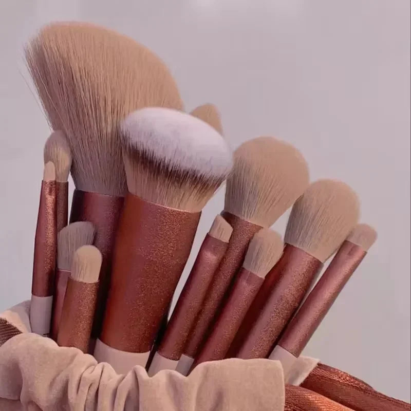 13PCS Colorful Makeup Brush Set – Foundation, Eyeshadow, Blush & Beauty Brushes for Women