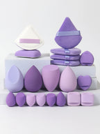20 Pcs Pink Makeup Sponge & Puff Set for Face Cream, Powder, and Concealer – Soft Blending Applicator Tool
