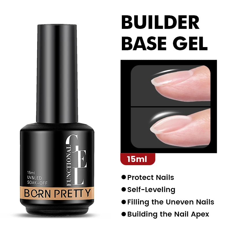 PRETTY White Blossoming Gel 15ml UV/LED Marble Nail Art Polish