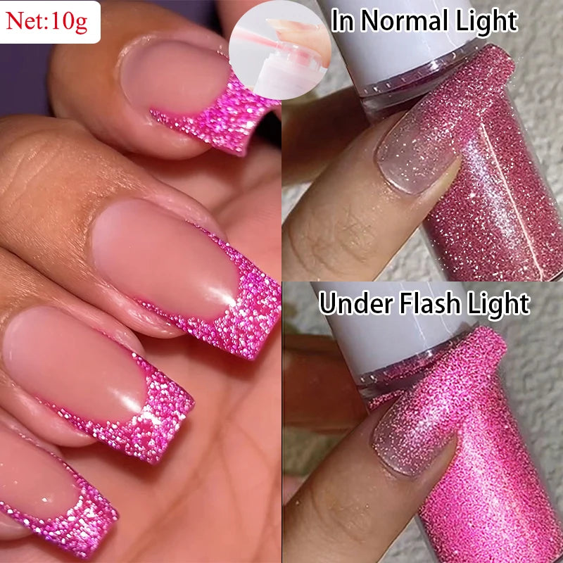 10g Gradient Pearl Nail Powder – Metallic Aurora Effect Glitter Dust for UV Gel Nail Art Decorations