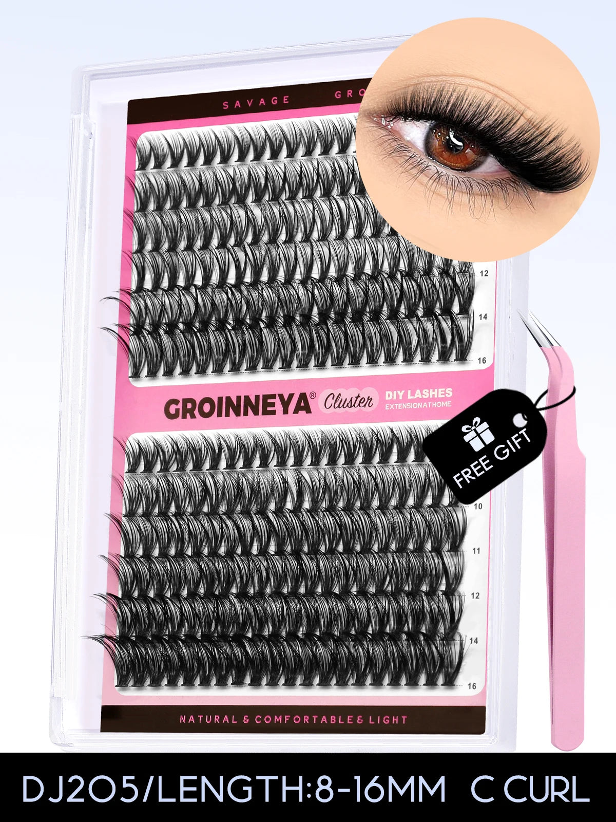 Fluffy Volume Faux Mink Eyelash Extension Kit – Mixed Tray