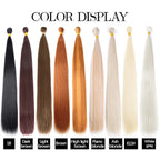24" Straight Synthetic Hair Bundles – Ombre Blonde Extensions
