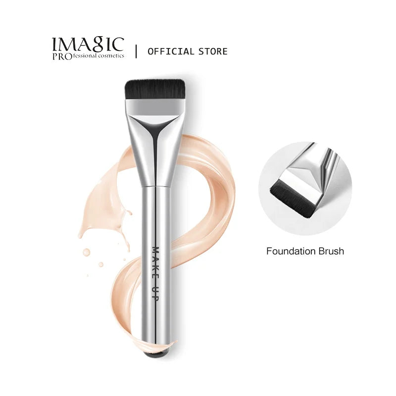 Ultra Thin Foundation Brush – Lightweight Flat Contour Brush for Blending Cream Makeup