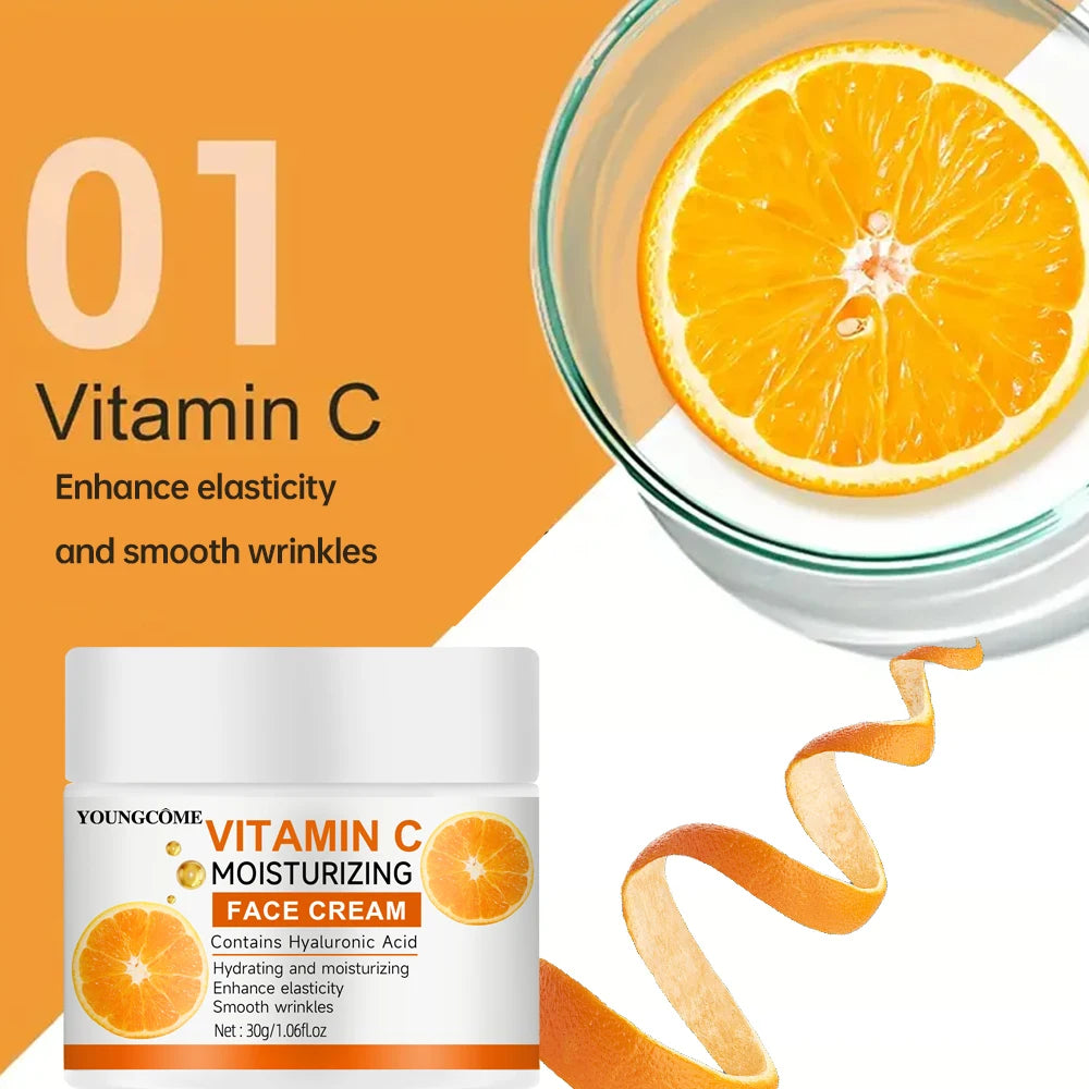 Vitamin C Moisturizing Cream with Hyaluronic Acid – Anti-Aging & Dark Spot Remover