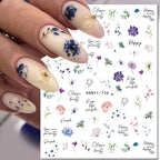3D Floral & Butterfly Nail Art Stickers