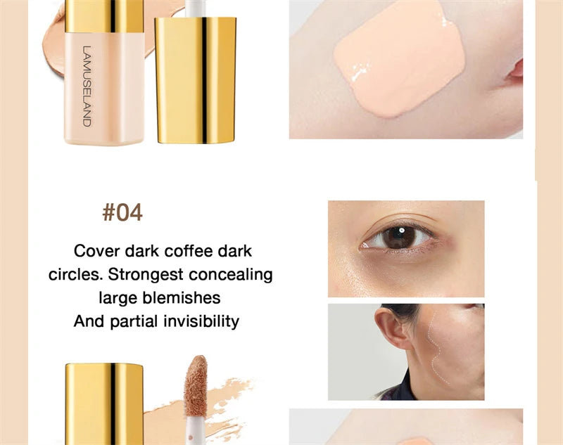 Waterproof Liquid Concealer & Foundation | Oil-Control, Brightening, Full Coverage