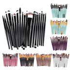 20-Piece Eye Brush Set – Complete Eyeshadow & Eyeliner Tools, Neutral Design