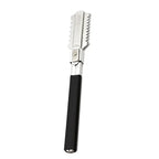 Professional Straight Razor with Rubber Handle – Removable Stainless Steel Blade