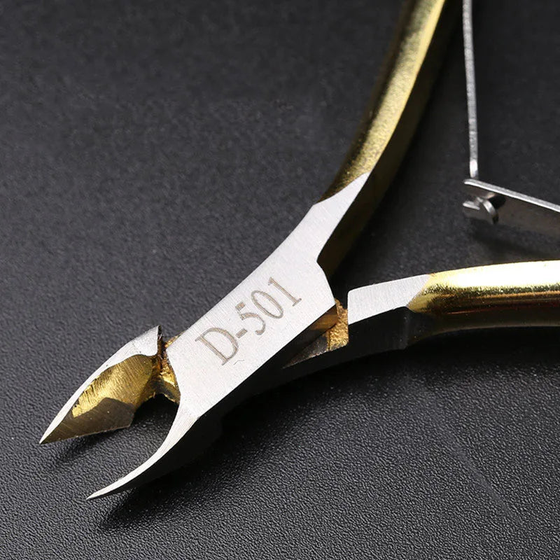 1pc Professional Cuticle Cutter – Nail Nippers, Scissors, Pusher & Dead Skin Remover Tool for Manicure & Pedicure