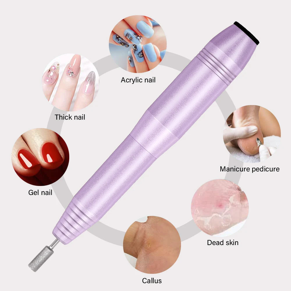 Portable Electric Nail Drill – Mini Nail File Machine for Acrylic & Gel Nails, Manicure & Pedicure Tool