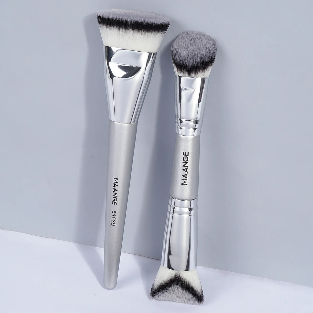 Double-Head Makeup Brushes Set – Foundation, Powder, Concealer, Blusher & Bronzer Skin-Friendly Makeup Tools