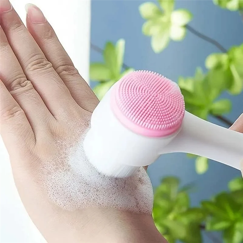 AA20-3D Double-Sided Facial Cleansing Brush – Soft Bristles & Manual Massage