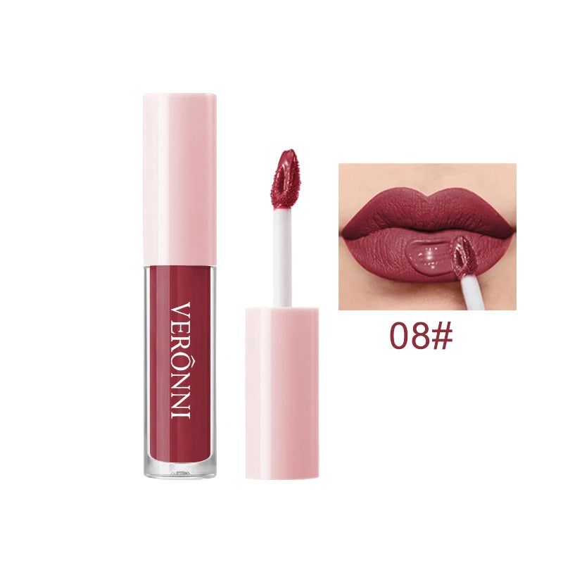 12-Color Mini Matte Liquid Lipstick – Vegan, Long-Lasting & Non-Drying
