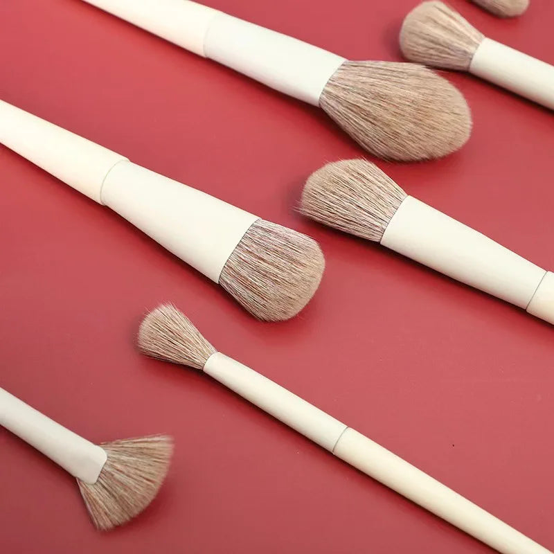 10PCS Makeup Brush Set – Foundation, Blush, Eyeshadow, Eyebrow, Contour & Lip Beauty Tools