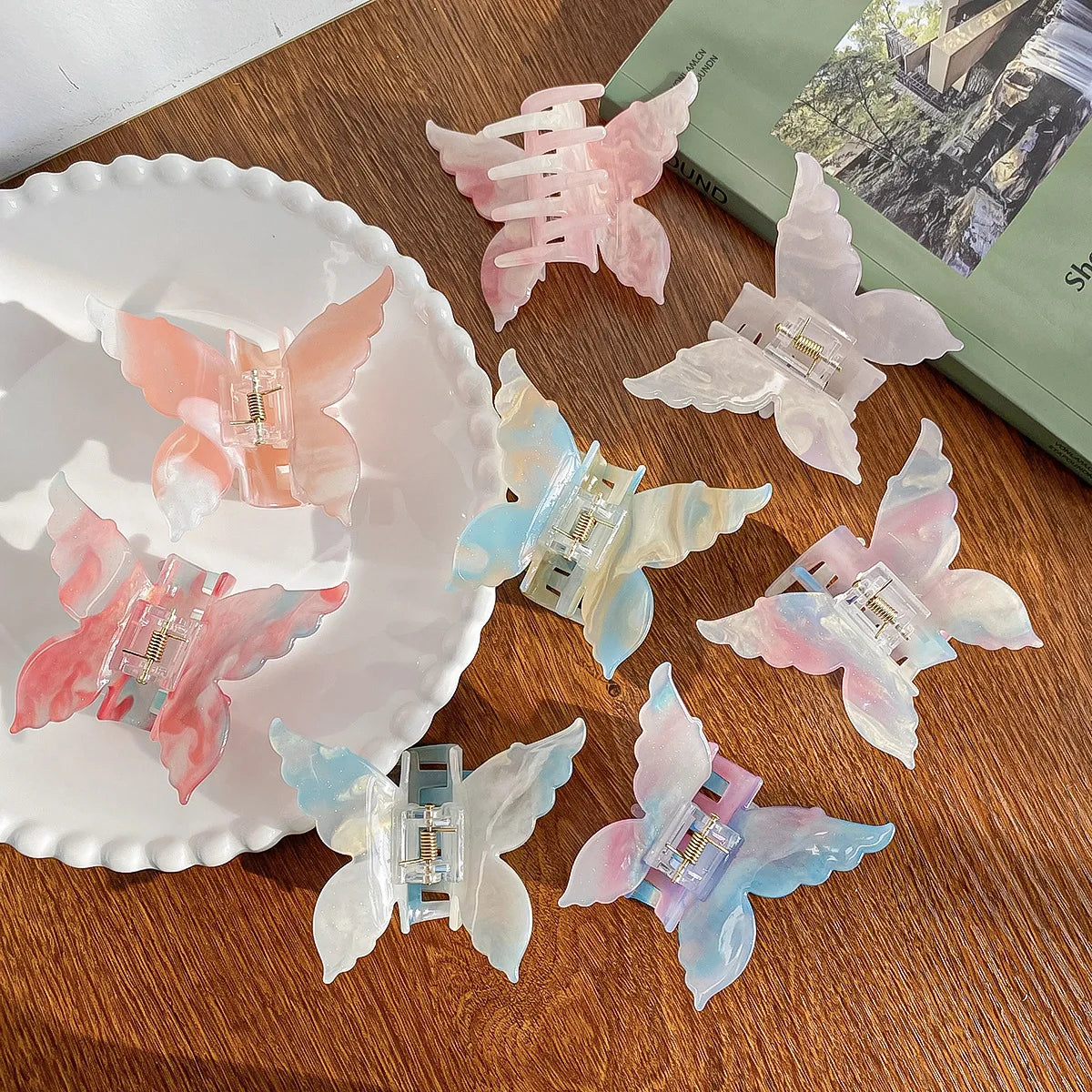 Fairy Butterfly Hair Claw Clips – Color-Changing Hair Accessories for Women & Girls