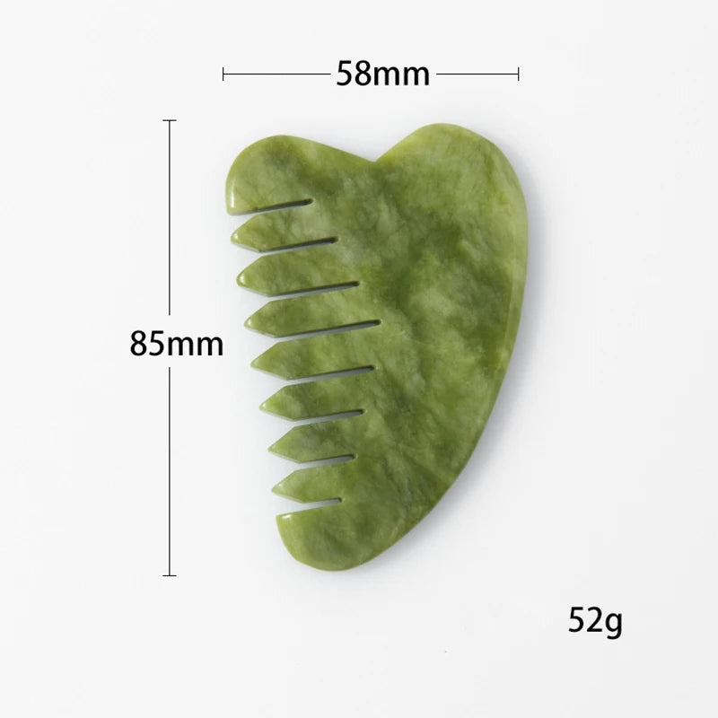 Natural Jade Comb Gua Sha Scraping Massage Tool