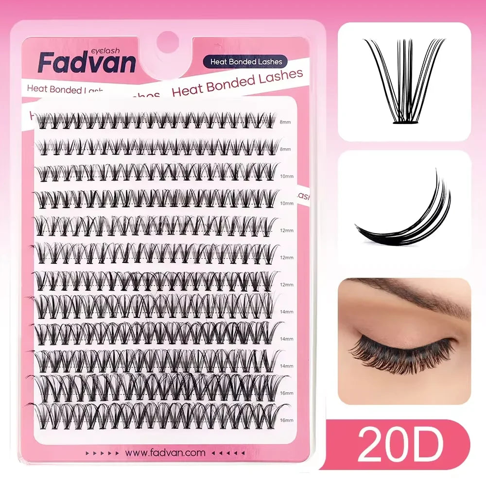 DIY Cluster Lashes Bundle – 30D/40D Soft Mink Individual Lashes