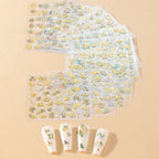 30-Pack 3D Gemstone Nail Stickers – Heart & Flower DIY Nail Decor